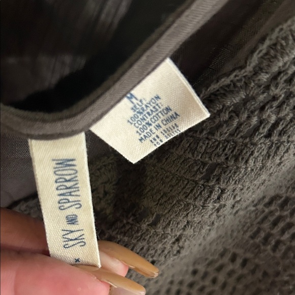 Sky and Sparrow Dark Gray Textured Dress - Picture 2 of 7